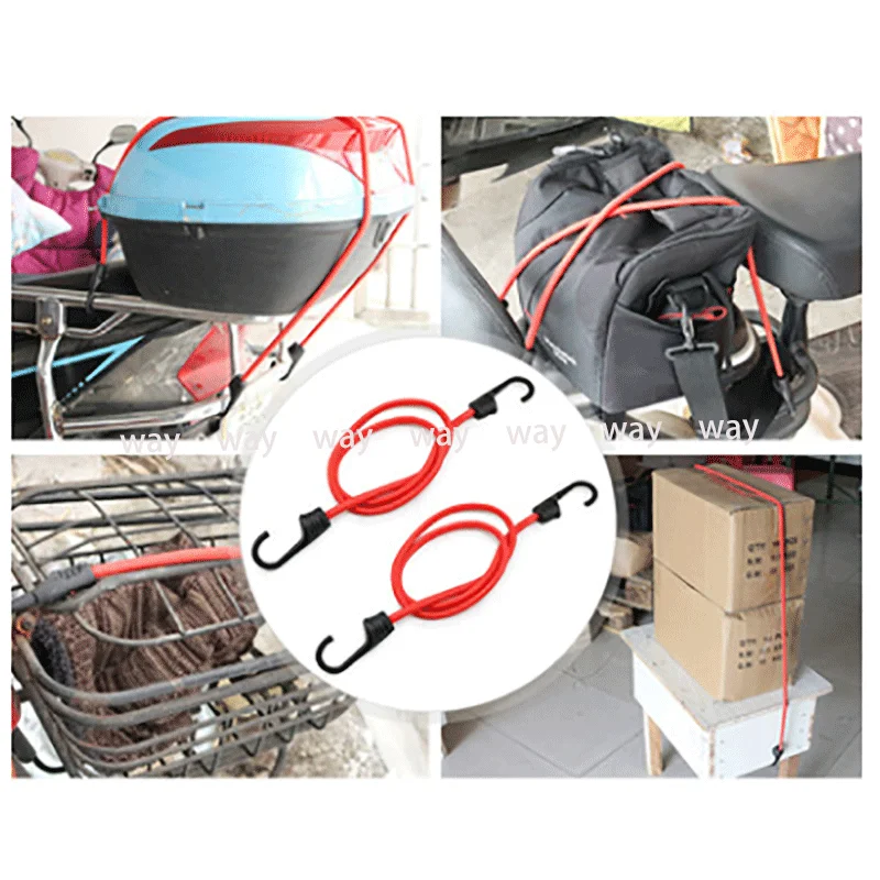 Cuerdas elásticas con ganchos y red de carga moto bicicleta camping - imagen 5