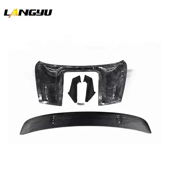 Alerón trasero de fibra de carbono negro para Porsche 718/981/982 - imagen 3