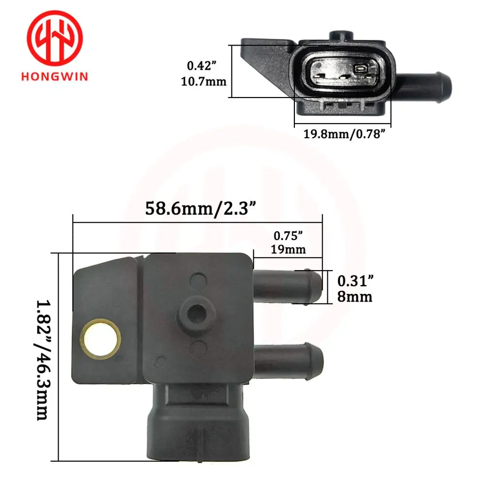 HONGWIN Genuino No. : 39210-2A800 Sensor de presión diferencial de escape DPF para Hyundai i30 ix35 Santa Fe / KIA Rio Soul Sportage - imagen 5
