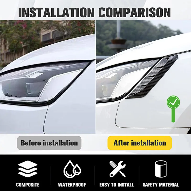 Cejas adhesivas para faros delanteros o traseros de coche - imagen 2