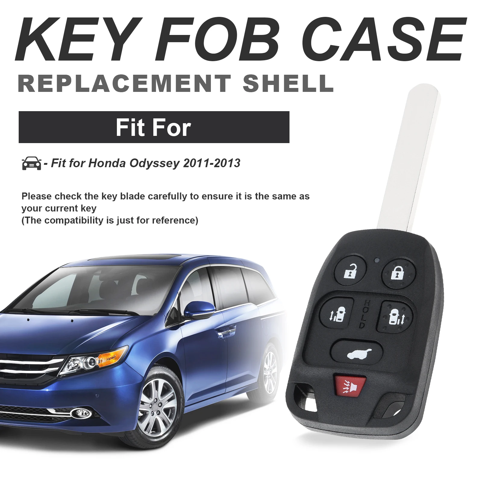 Carcasa llave Honda Odyssey 2011-2013 cubierta 6 botones N5F-A04TAA - imagen 4