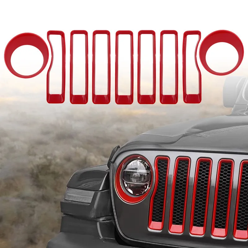 Rejilla de malla roja para Jeep Wrangler JL 2018-2022
