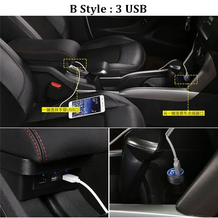 Reposabrazos central con USB para Peugeot 308 T7 y Citroen C4 - imagen 4