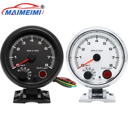 Tacómetro universal 12 V negro/blanco con luz de cambio LED
