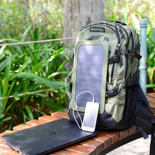 Mochila solar Glory recargable para acampada, portátil y móvil - imagen 5