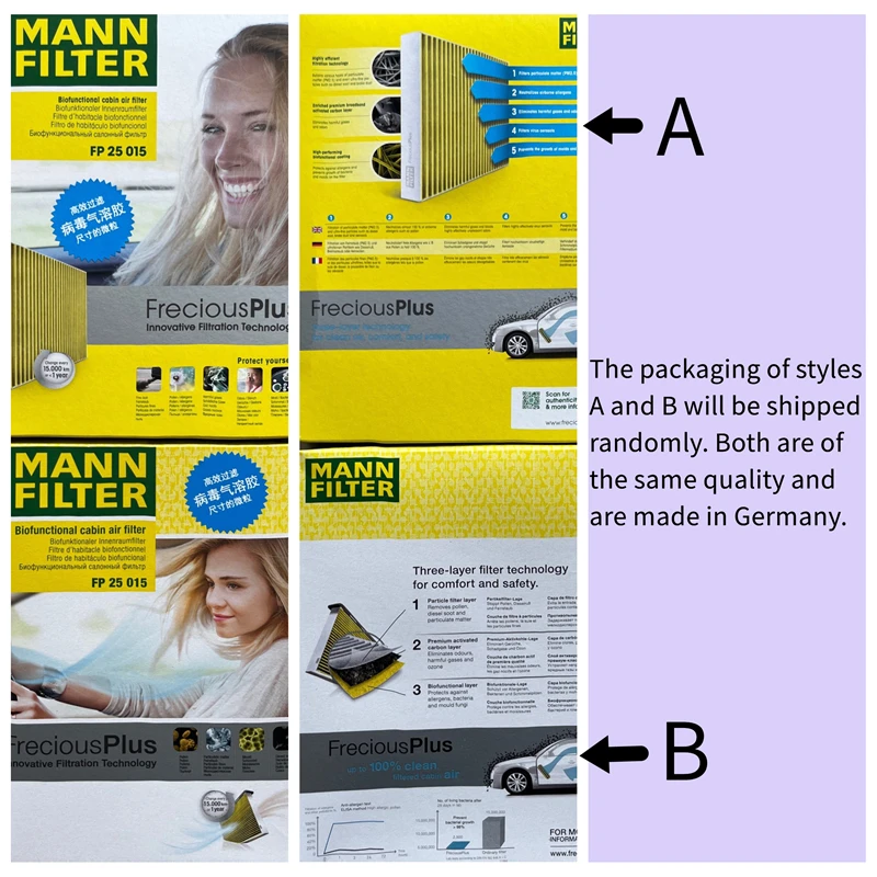 MANN FILTER FP25015 Filtro de aire de cabina para motores TESLA modelo 3 06,2018-modelo Y 01.2021- 1 - imagen 2