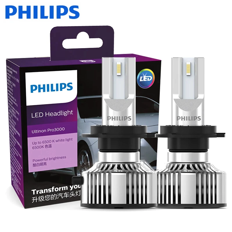 Philips LED H7 bombilla faro blanco brillante 6000K