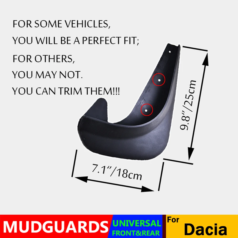 Juego guardabarros universal para Dacia Duster, Sandero y Lodgy - imagen 5
