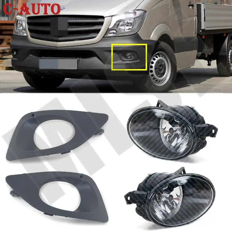 Luces antiniebla delanteras Mercedes-Benz Sprinter W906, pareja con cubierta