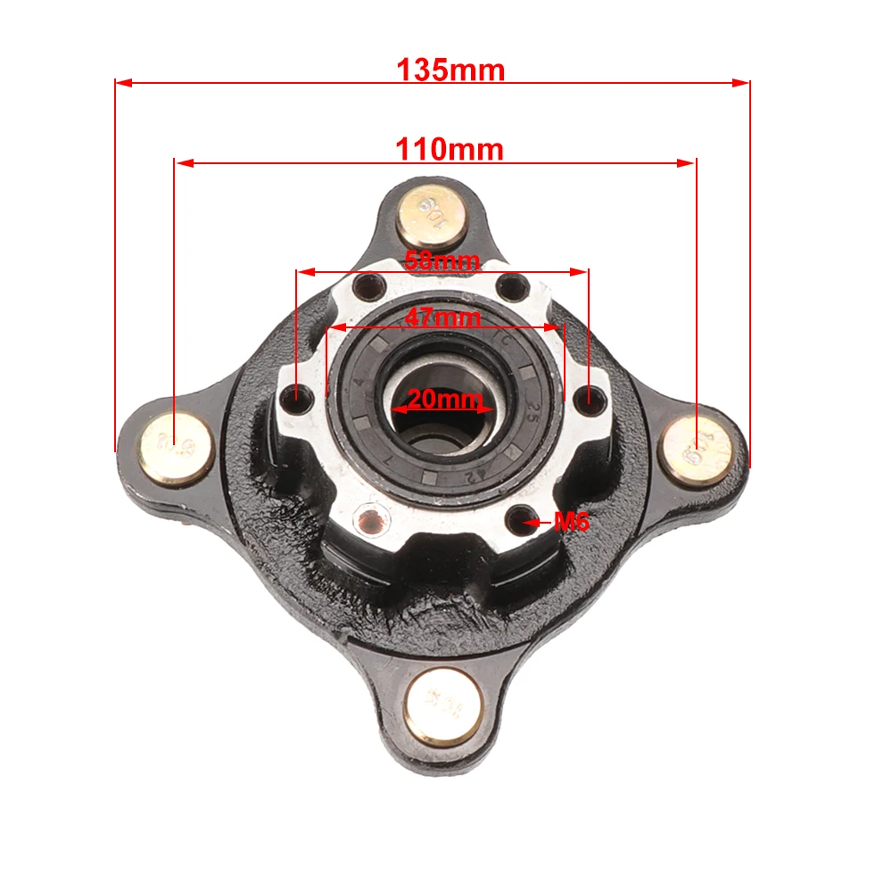 Buje rueda freno disco para ATV Quad Bike 17-20mm - imagen 5