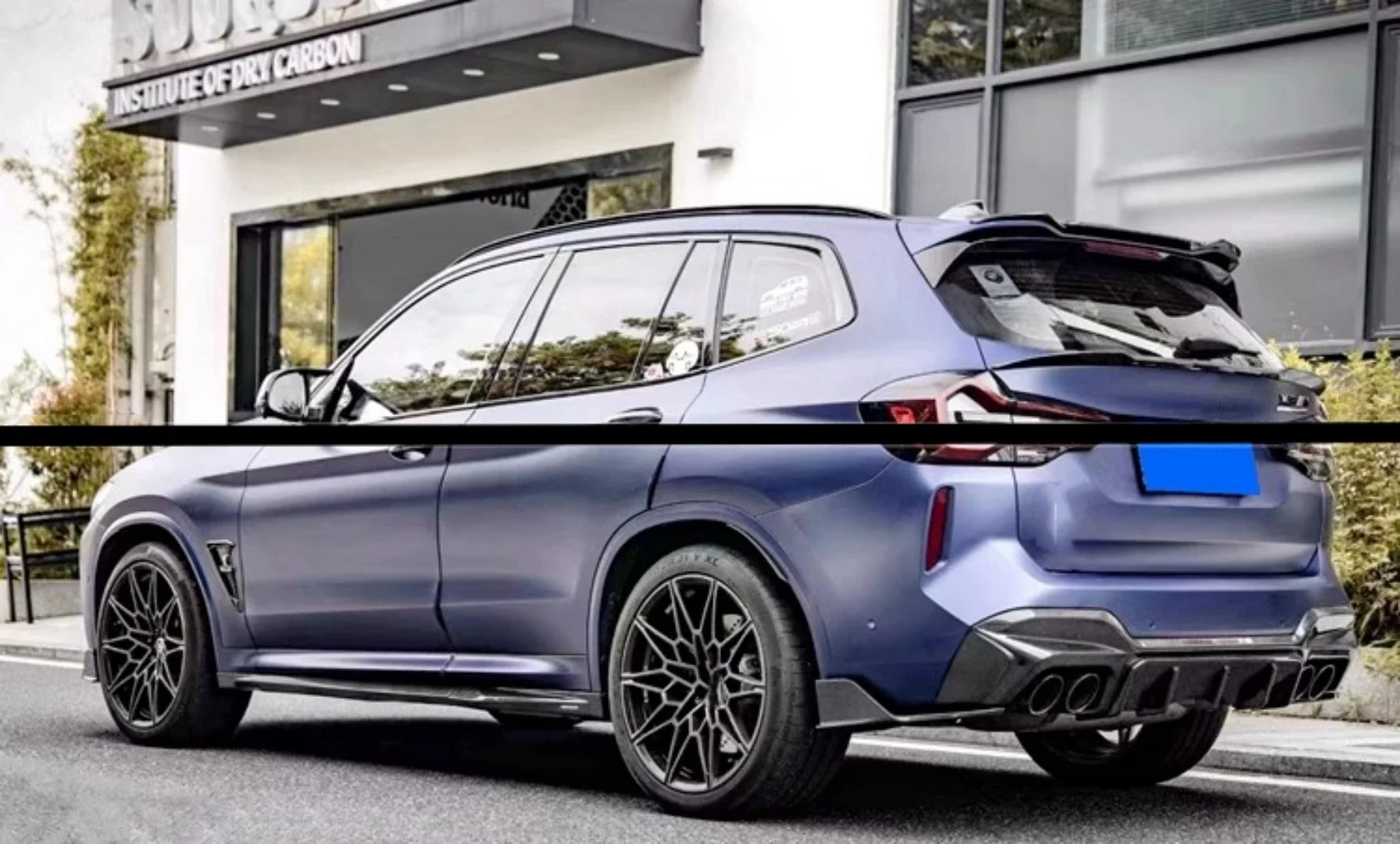 Kit fibra carbono BMW X3M F97 – falda lateral y máscara parrilla - imagen 4