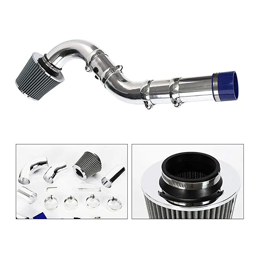 Kit de tubo de entrada de coche Universal, tubo de entrada de aire de 3 "76mm, tubo de entrada Turbo de aleación de aluminio, sistema de inyección de filtro de aire frío directo - imagen 4