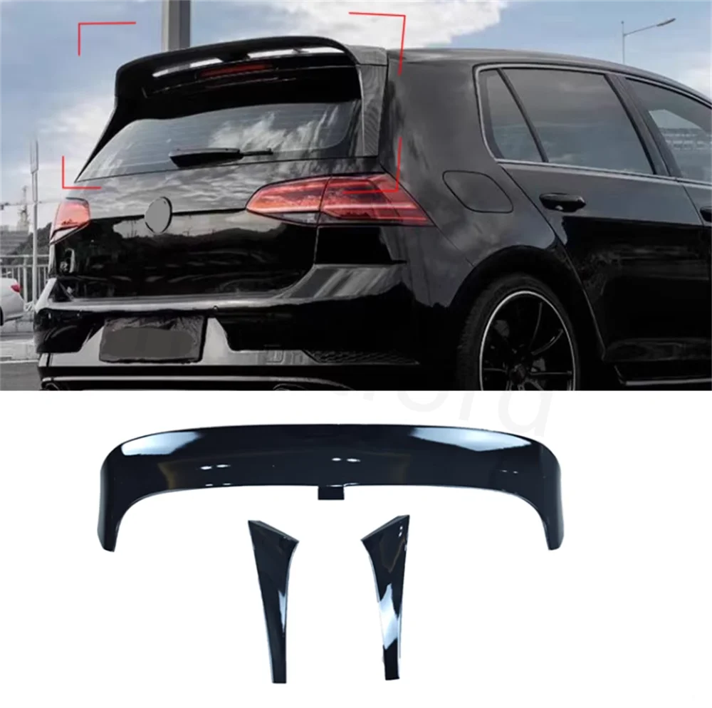 Estilo de coche para Volkswagen VW Golf 7 MK7 7,5 GTI GTE GTD Spoiler 2014-2019 ABS plástico techo trasero alerón del maletero ala - imagen 2