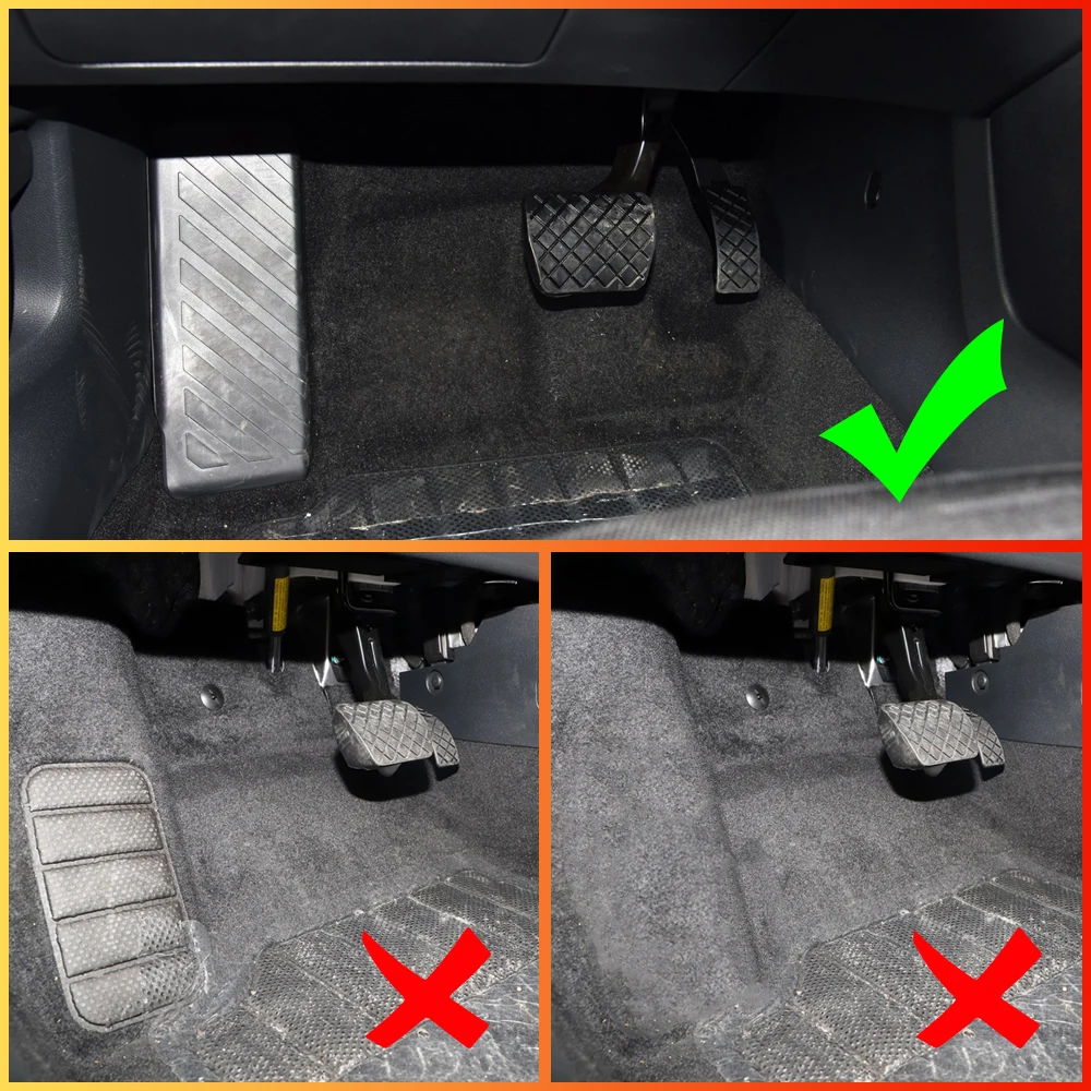 Pedales antideslizantes LHD Audi A3 8V acero inoxidable con reposapiés - imagen 2