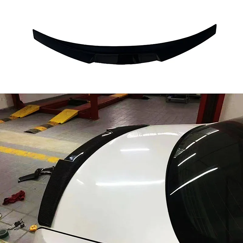 Para 2006-2014 BMW Serie 3 E92 2 puertas estilo M4 ABS plástico negro carbono tapa del maletero trasero del coche alerón de labio accesorios de alas - imagen 5