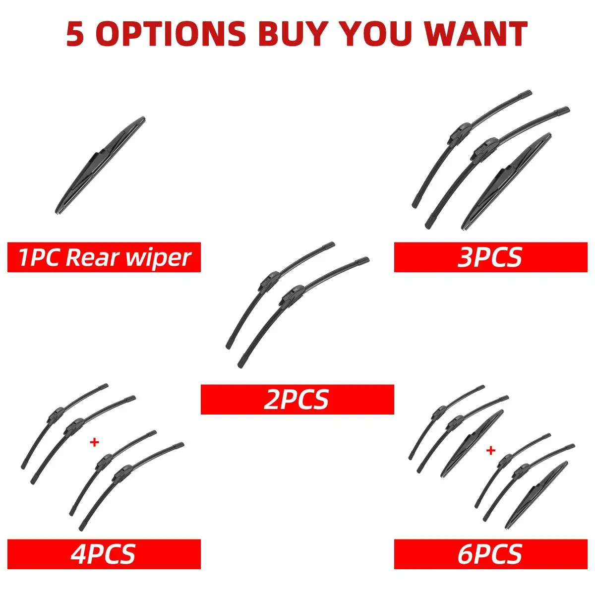 Escobillas de limpiaparabrisas delanteras y traseras para Hyundai i10 MK2 2013-2018, accesorios para automóviles, 3 piezas, 2013, 2014, 2015, 2016, 2017, 2018 - imagen 3