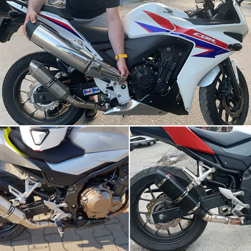 Tubo intermedio de escape 51 mm para Honda CBR500R, CB500X y CBR500F - imagen 2