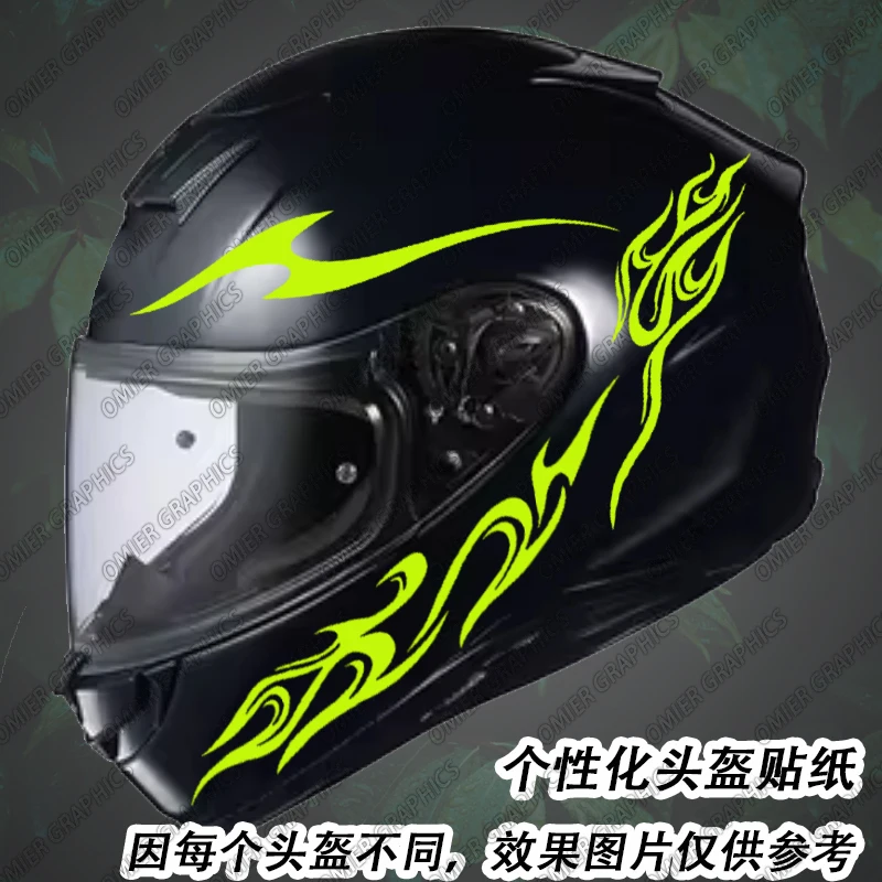 Pegatinas casco moto Freedom abstracto – Adhesivos decoración amarillo rojo negro