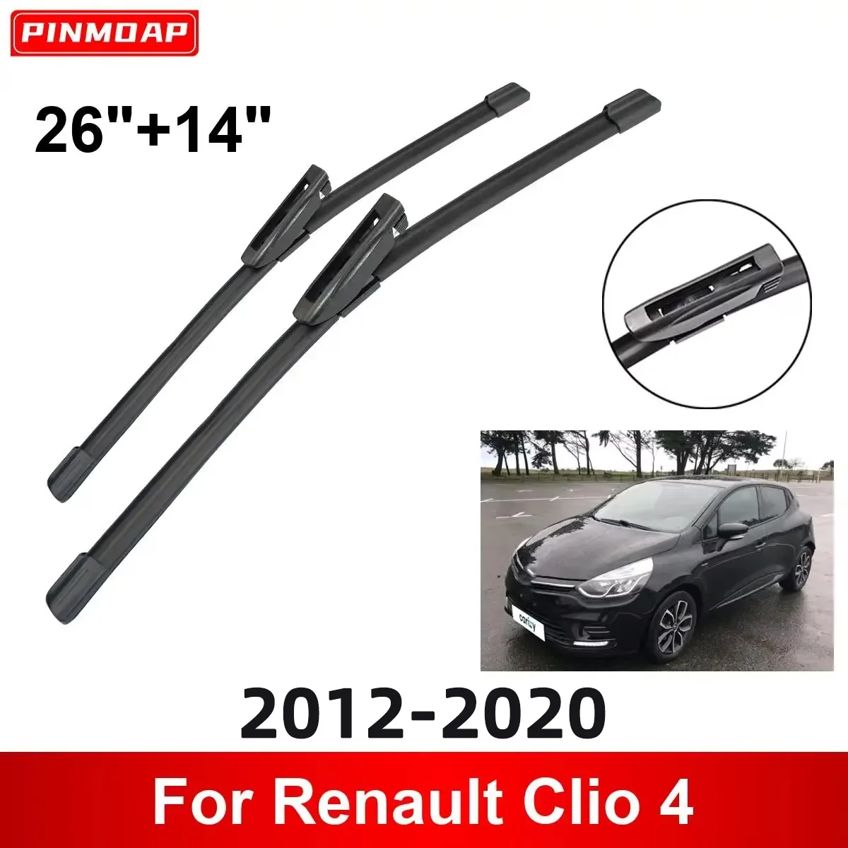 Limpiaparabrisas Renault Clio 4 2012-2020 26" delantero y 14" trasero