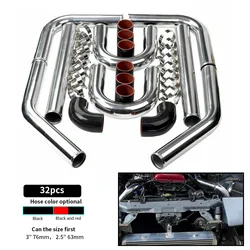 Kit intercooler de aluminio: tubo doblado, acoples y abrazaderas