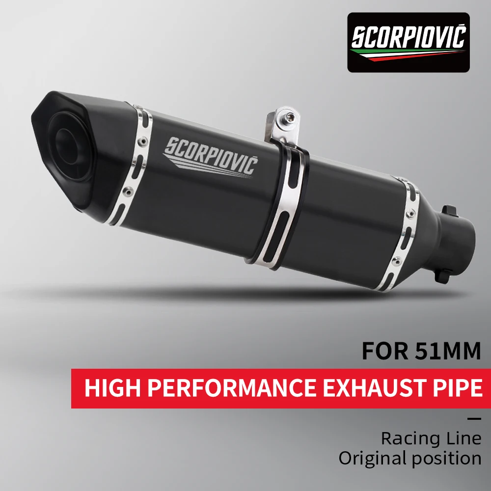 Silenciador escape 51 mm DB Killer para Yamaha XJ6 MT07 MT09 y Kawasaki Z400 - imagen 2