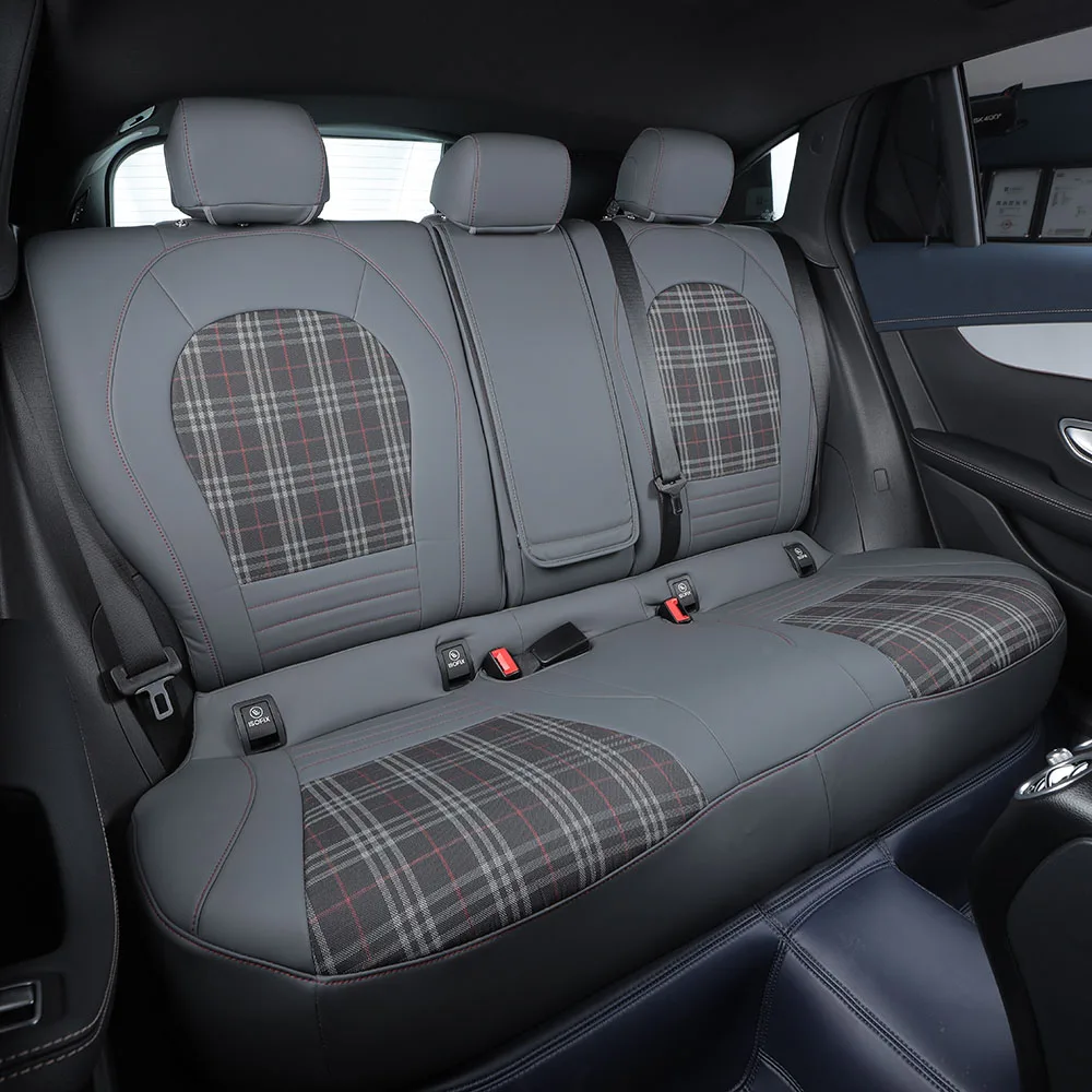 Cojín de asiento gris de tela para interior del coche - imagen 4