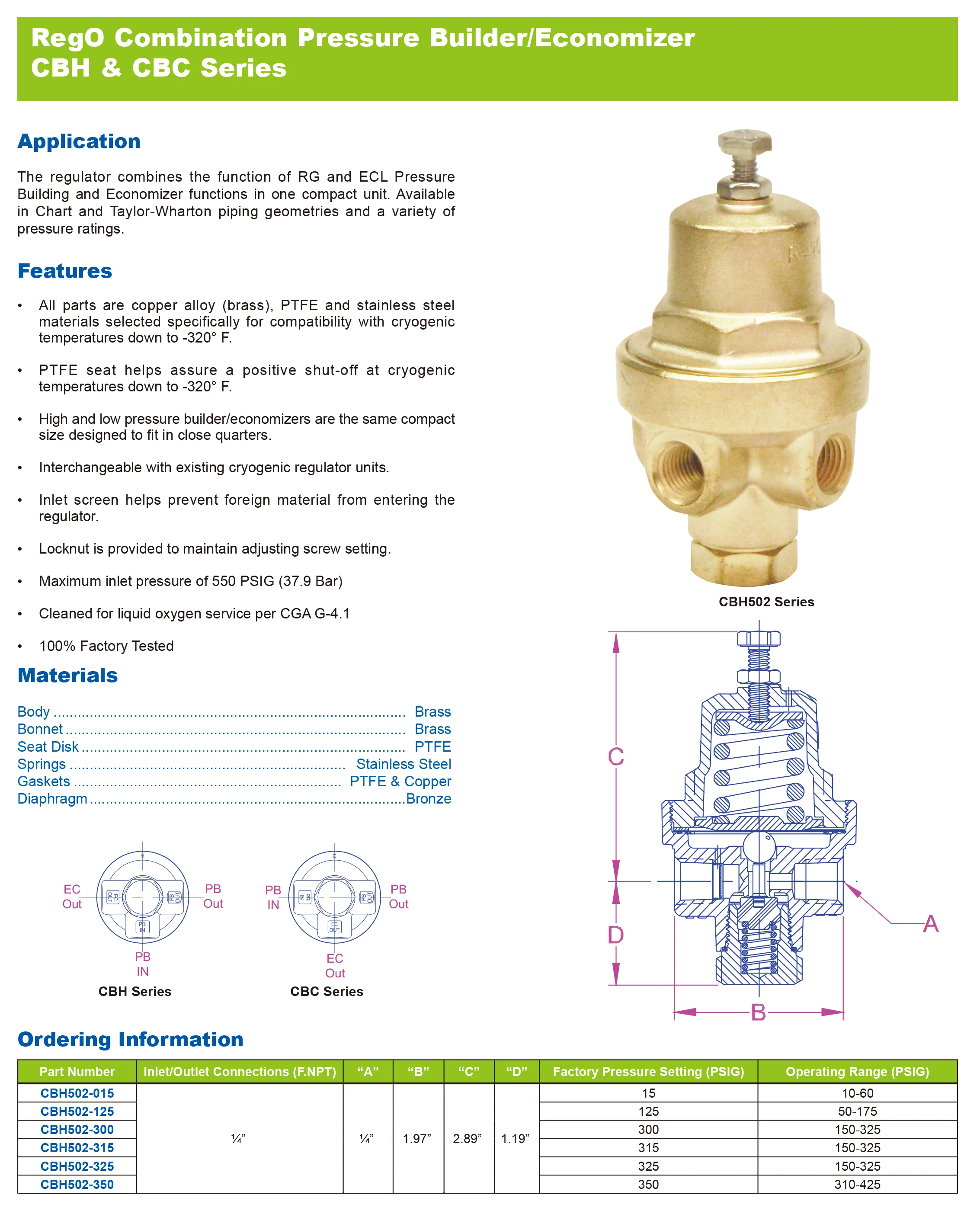 Válvula de regulador