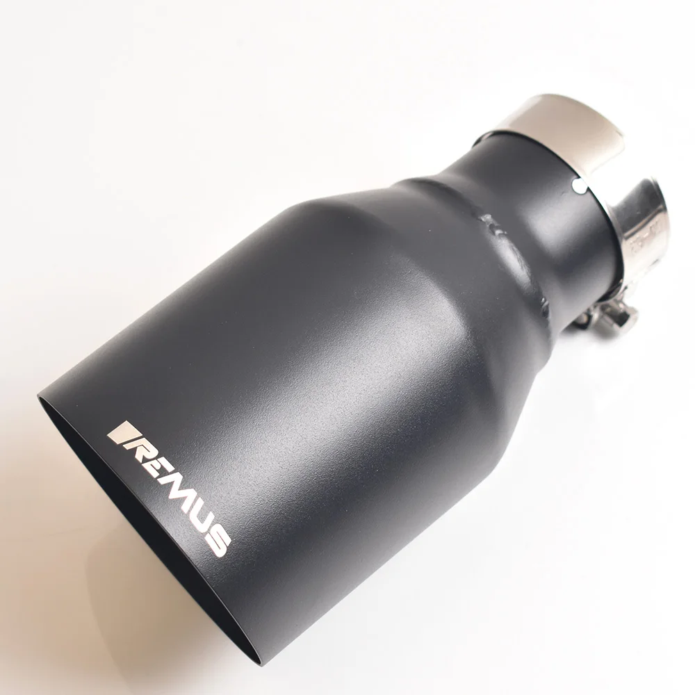 Punta de escape VREMUS acero inoxidable corte negro mate universal - imagen 5
