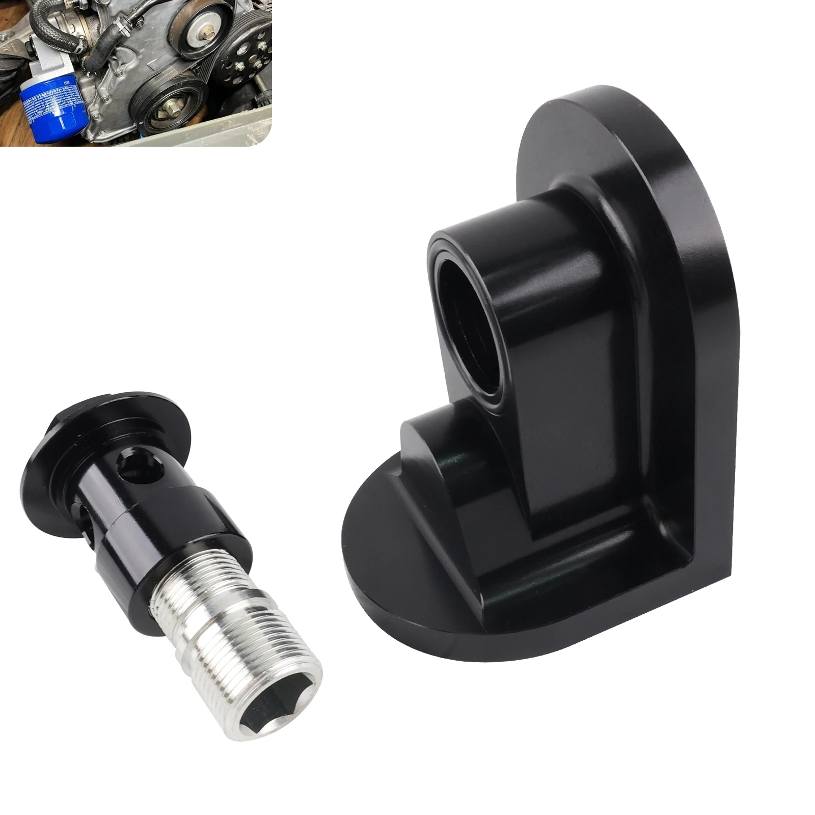 Adaptador 90° reubicación filtro aceite Honda Civic EG EK - imagen 4