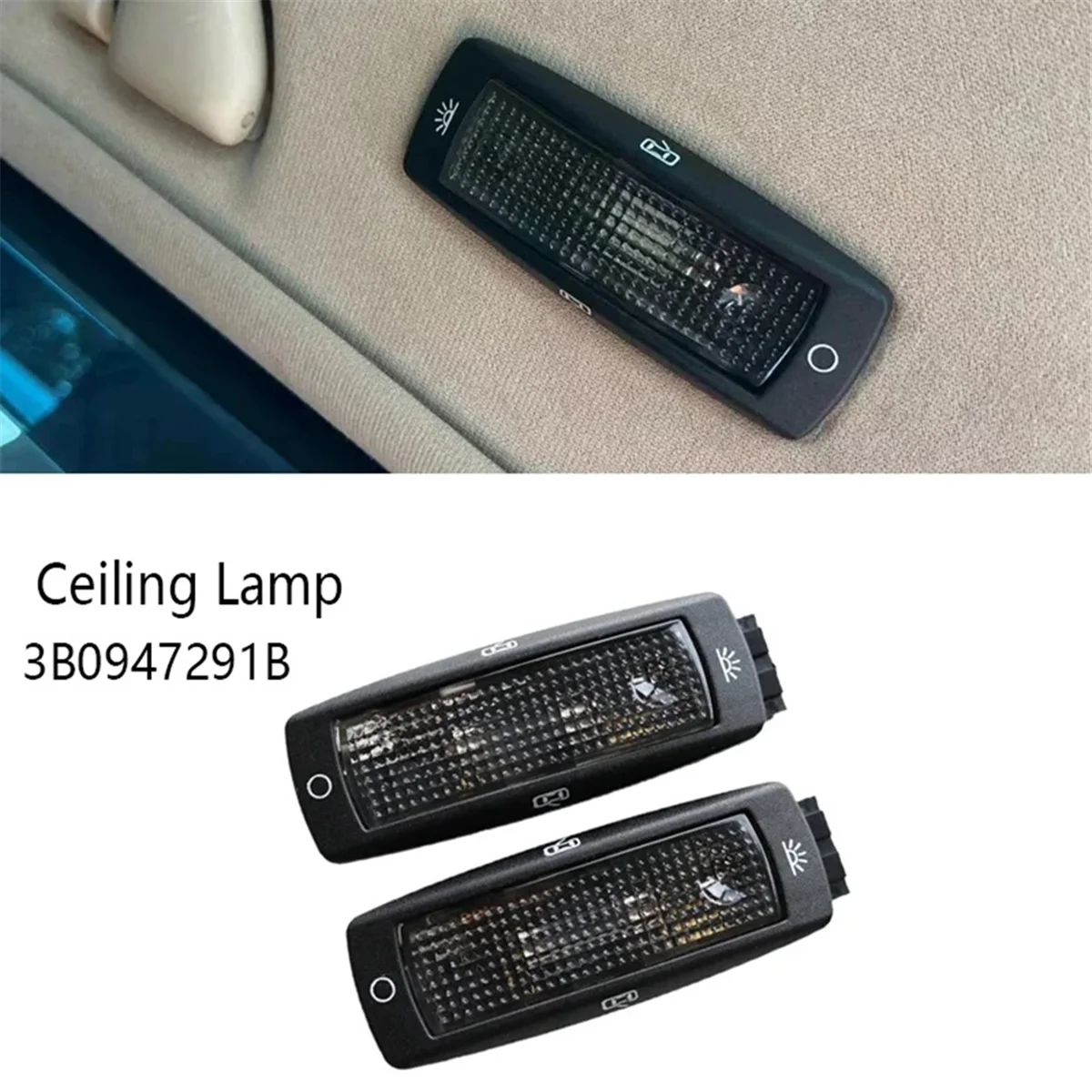 Luz de lectura de techo 3B0947291B para VW Golf y Passat - imagen 3