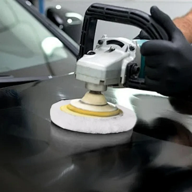 Kit almohadillas pulido coche – esponja y disco lana - imagen 3