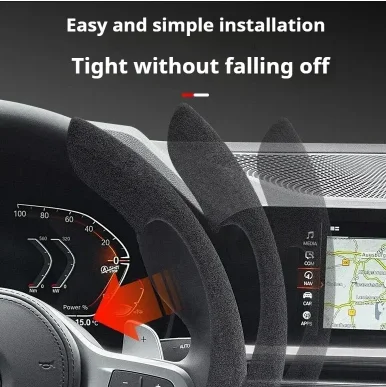 Opel Protector de volante antideslizante en gamuza de fibra de carbono - imagen 5