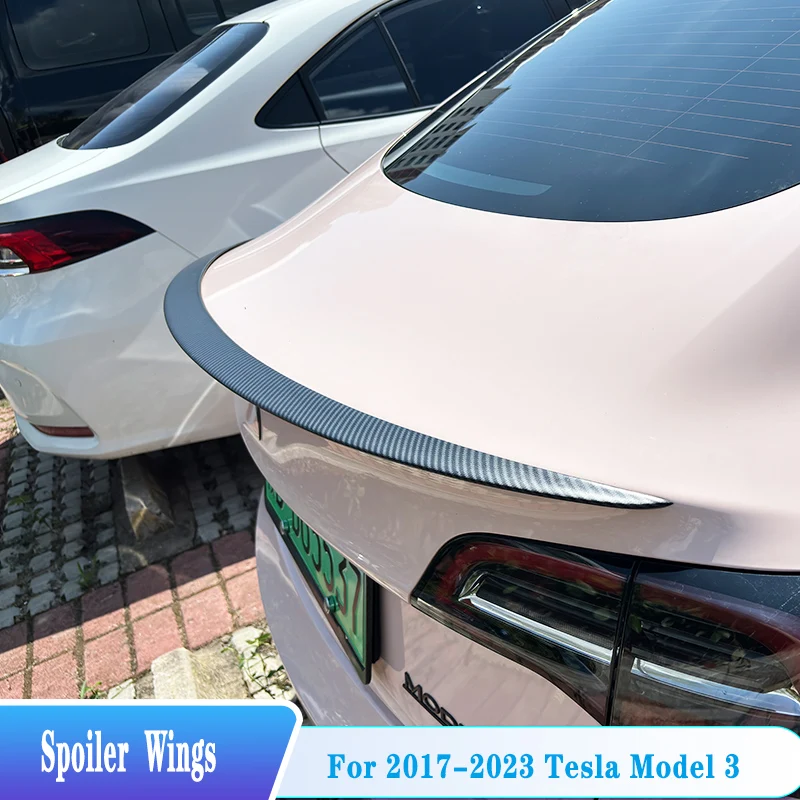 Alerón trasero Tesla Model 3 2017-2023 plástico ABS negro – Kit ajuste