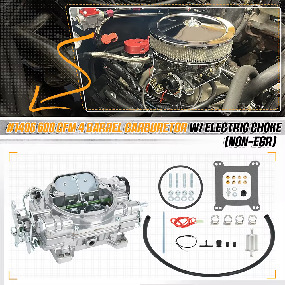 Carburador Edelbrock 1406 Performer 600 CFM con estárter eléctrico - imagen 2