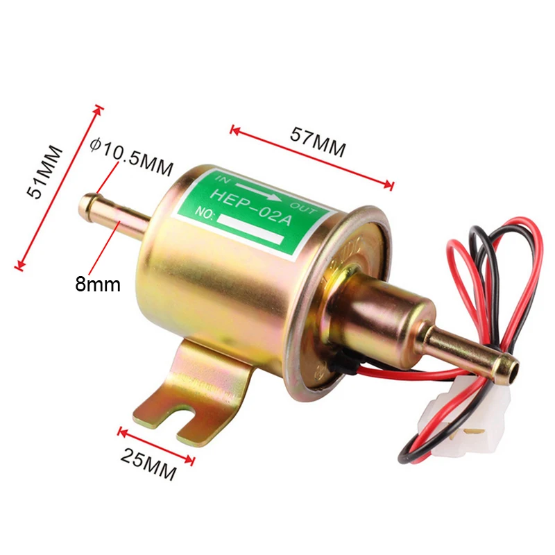 HEP02A Bomba de combustible eléctrica 12V baja presión para coches - imagen 2