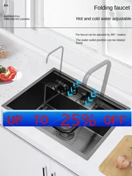 Lavabo bajo encimera Nakajima LH Bar acero inoxidable negro