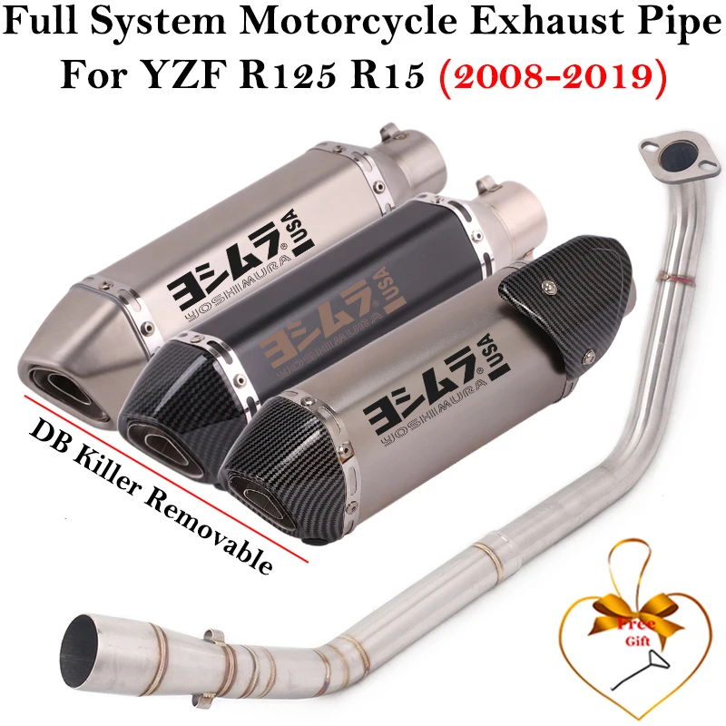 Sistema de escape completo para Yamaha YZF-R125, R15 V3 y MT-125