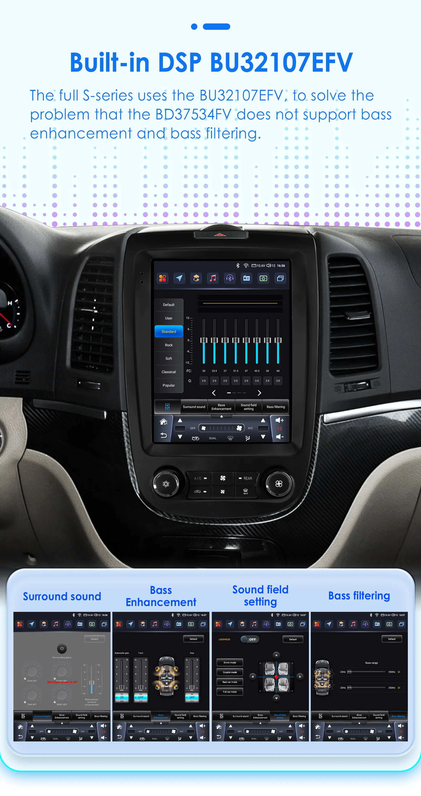 Hizpo-Radio con GPS para coche, reproductor multimedia con Carplay, 2DIN, 8 núcleos, estilo Tesla, Hyundai Santa Fe 2, años 2006 a 2012 - imagen 3
