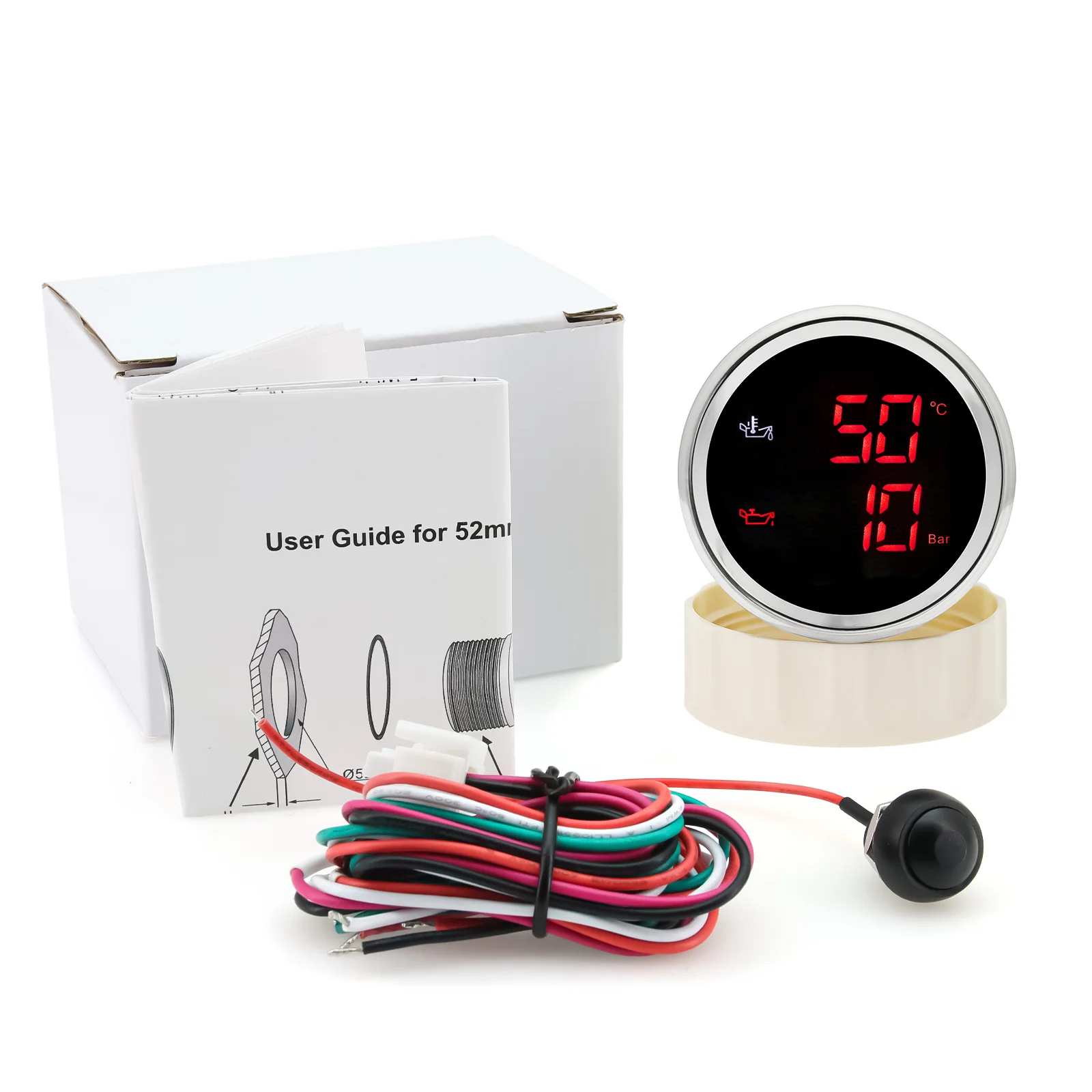 Sistema de alarma retroiluminado en rojo