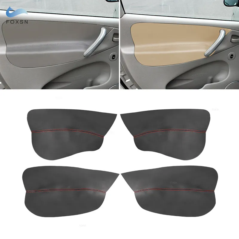 4 Uds cubierta de reposabrazos de cuero suave para Citroen Xsara Picasso 2004-2007 Panel de reposabrazos de puerta Interior de coche cubierta de piel embellecedora con herramientas