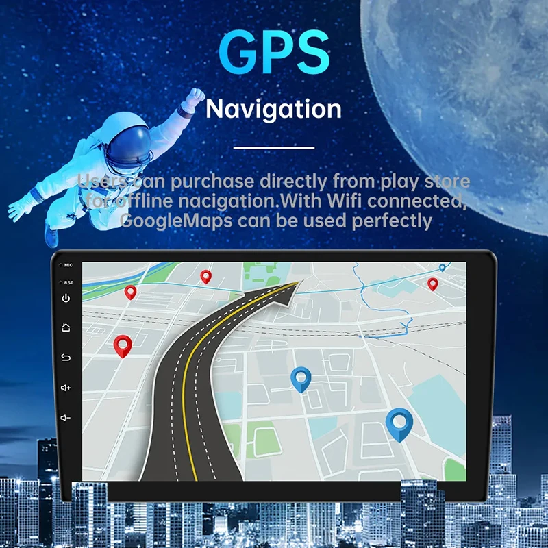 Radio coche 2 DIN JIUYIN universal Android Auto, CarPlay y GPS - imagen 3