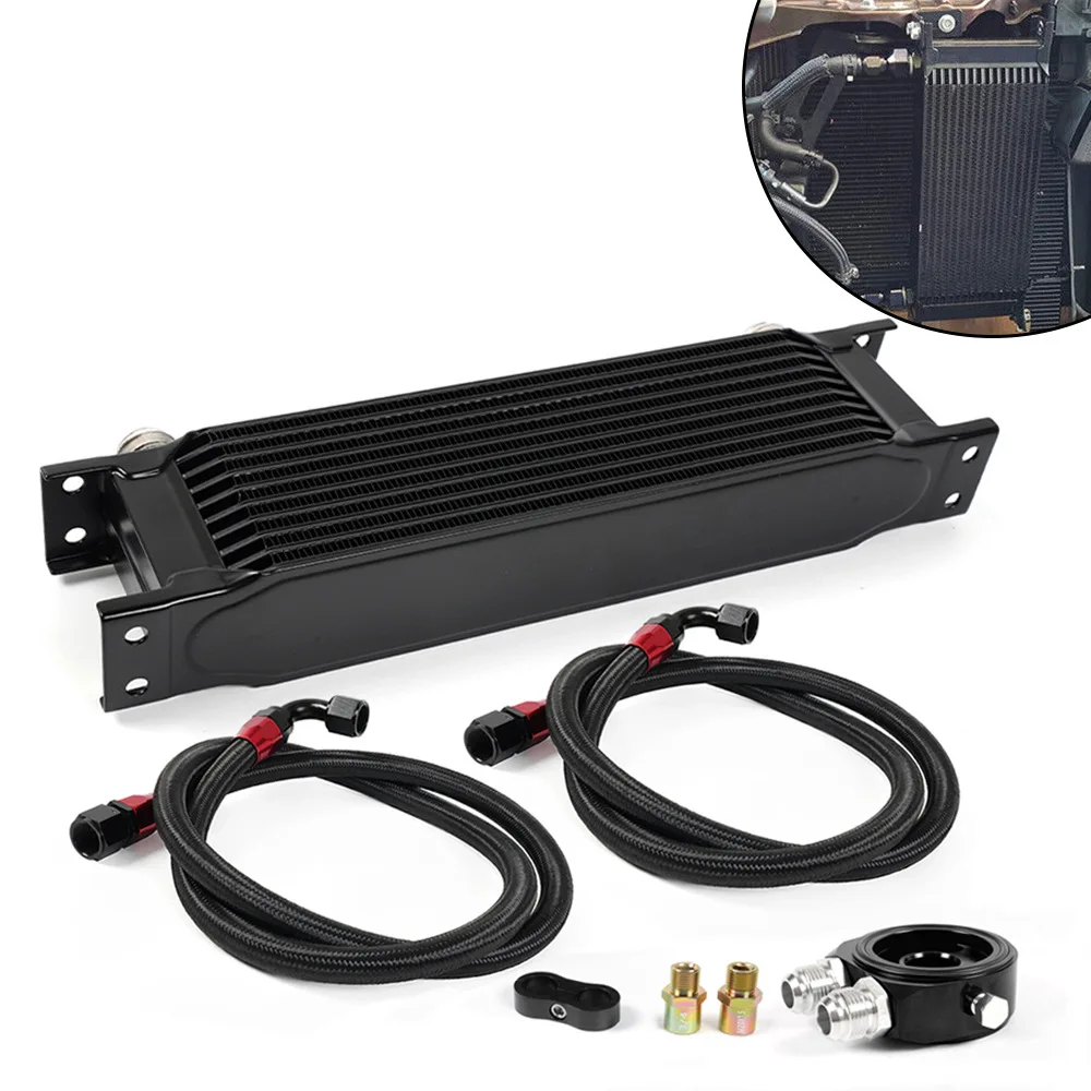 Kit enfriador aceite universal AN10 – radiador motor 10-15 filas - imagen 3