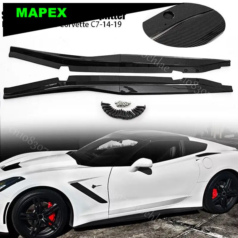 Extensiones laterales estilo carbono para Corvette C7 Z06 2014-2019 - imagen 3
