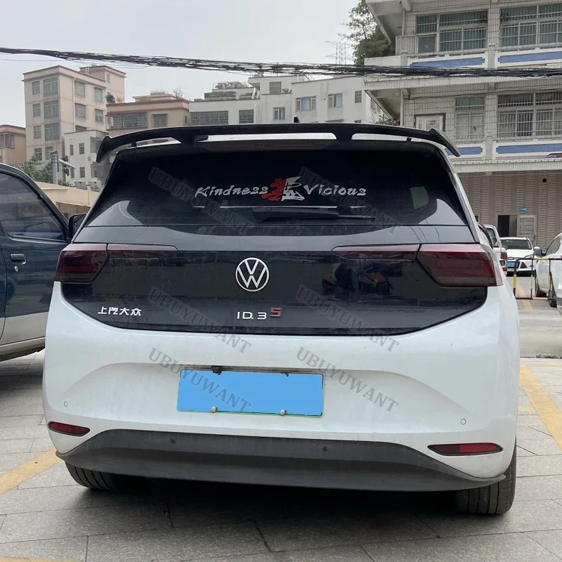 Alerón de techo trasero VW ID3-6 2019-2024 sin pintar negro brillante - imagen 4