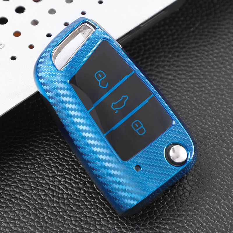 Funda de llave TPU efecto carbono para VW, SEAT y Skoda - imagen 5