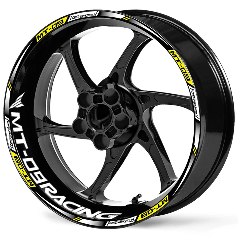 Pegatinas reflectantes Yamaha MT-09 para llanta - imagen 3
