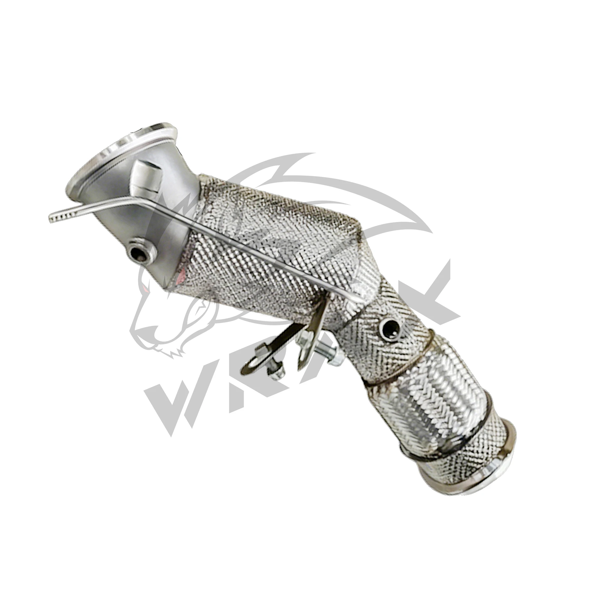 WRAX Bajante de alto rendimiento con protector térmico para instalación de bajantes de tubo de escape de acero inoxidable BMW X3 X4 - imagen 2