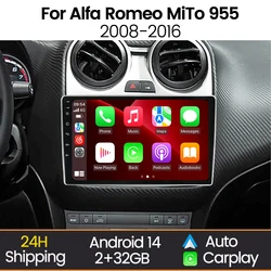 Autoradio Android CarPlay GPS Alfa Romeo MiTo 955 2008-2016