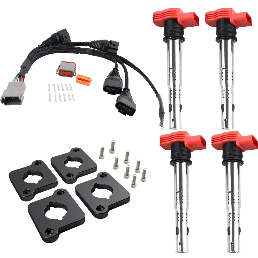 Kit de bobinas de encendido R8 con arnés e ICM para Audi/VW 1.8T