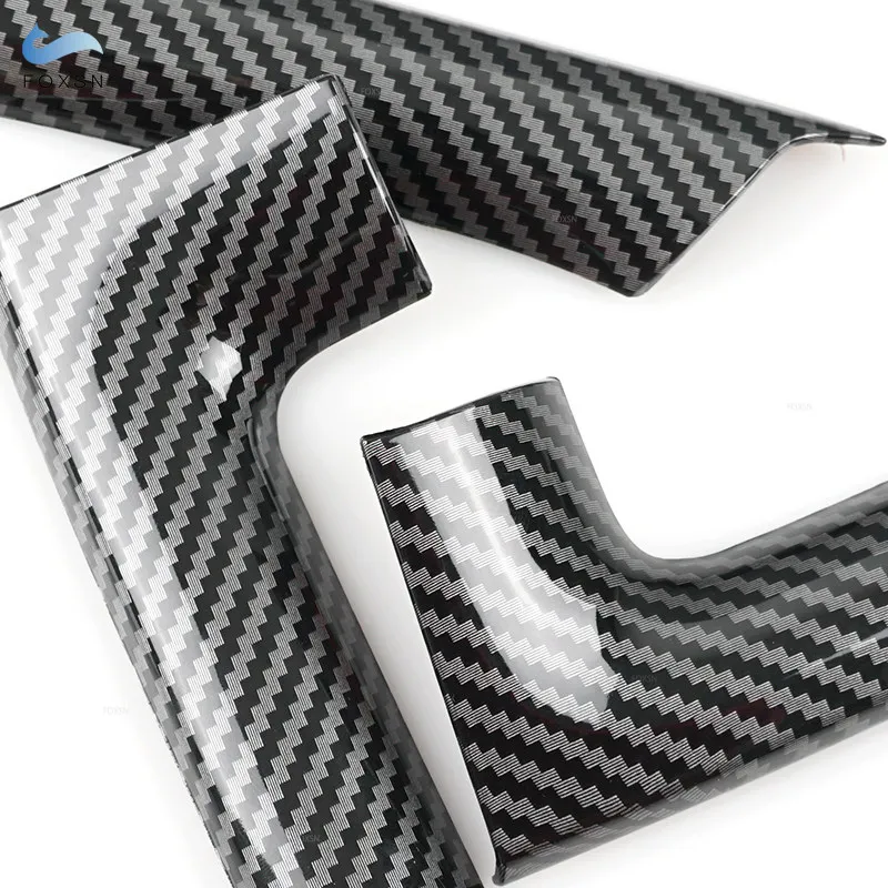 Patrón de fibra de carbono ABS para VW Golf 6 MK6 2010 2011 2012 2013 accesorios de coche 8 Uds Panel de reposabrazos de puerta tiras de manija cubierta embellecedora - imagen 4